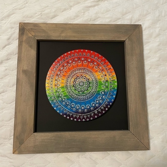 Other - Hand painted original dot mandala style w/frame